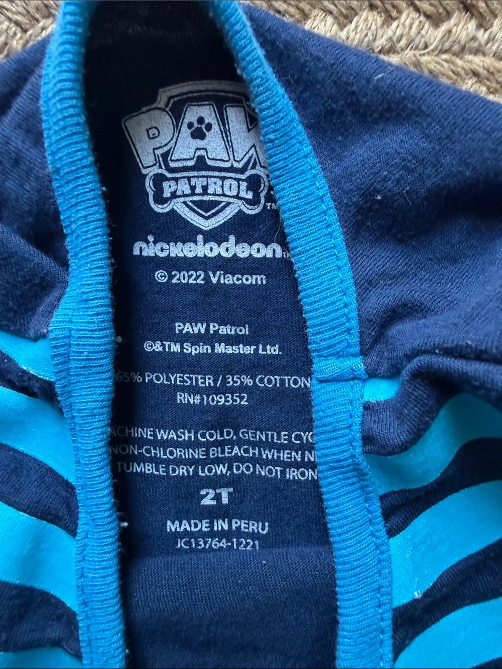 Paw Patrol Adventure Squad Navy & Teal Striped Tank